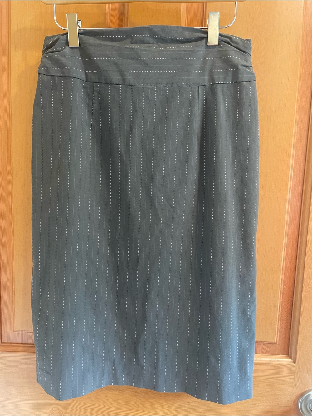 Nanette Lepore Pinstriped Lined Pencil Skirt